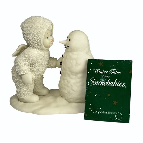Snowbabies Figurine Dept 56 Why Don't You Talk To Me Snowman Winter Tales Box - Picture 1 of 8